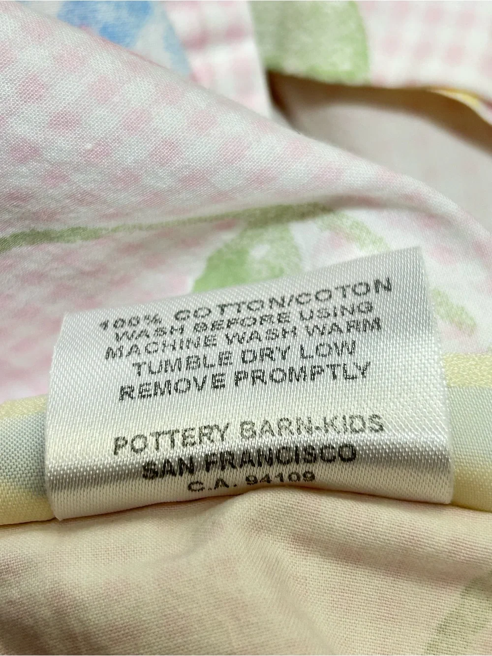 Pottery Barn Kids Gingham Floral Twin Bedding